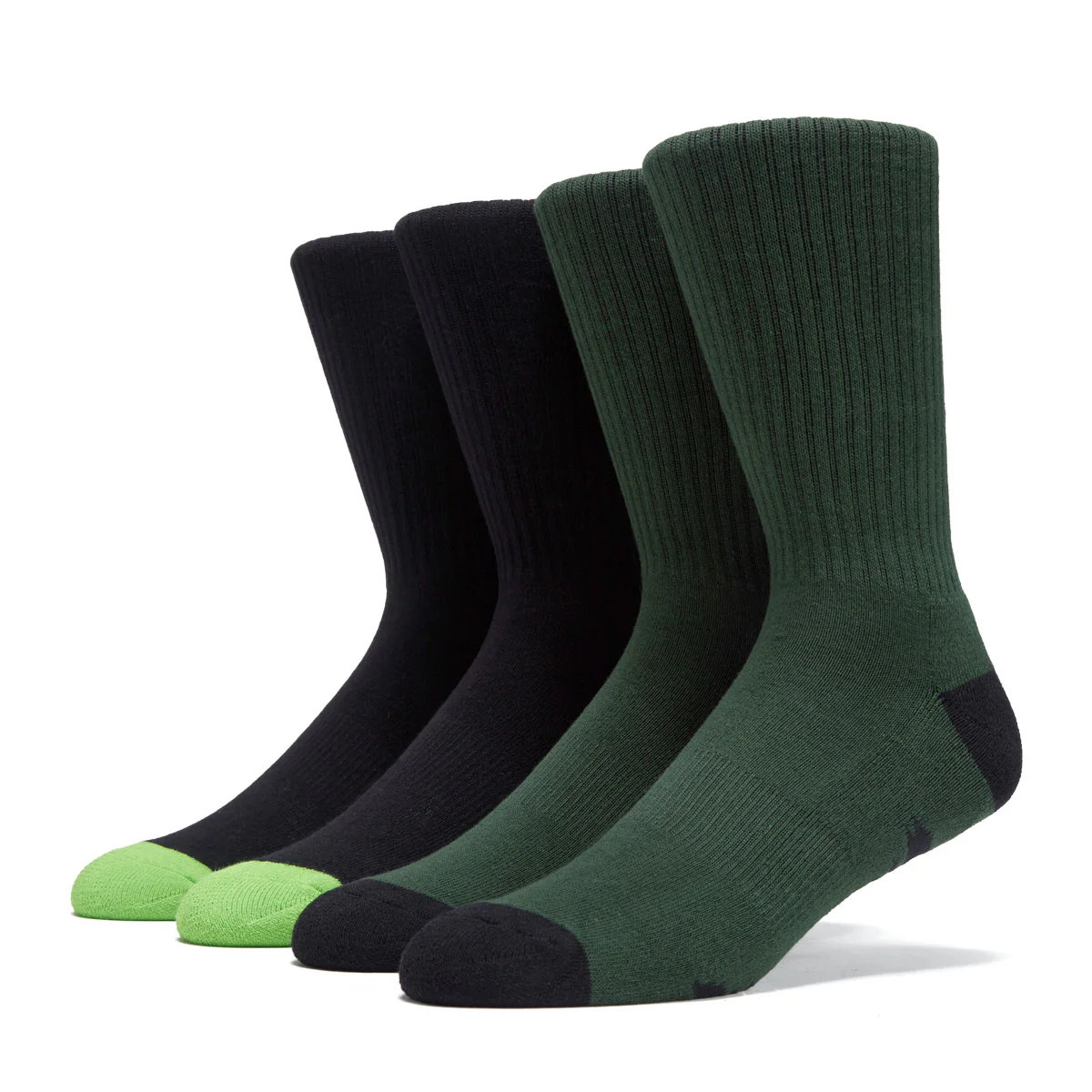 Creature Logo 2 Pack Of Socks - Black/Green