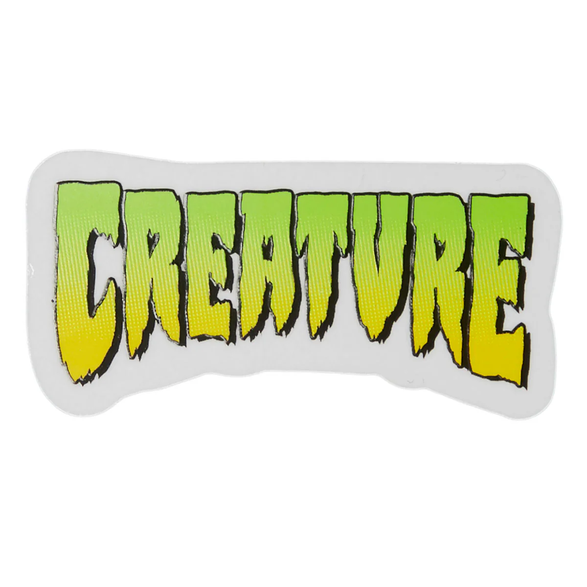 Creature Logo Clear 4" Sticker - Green