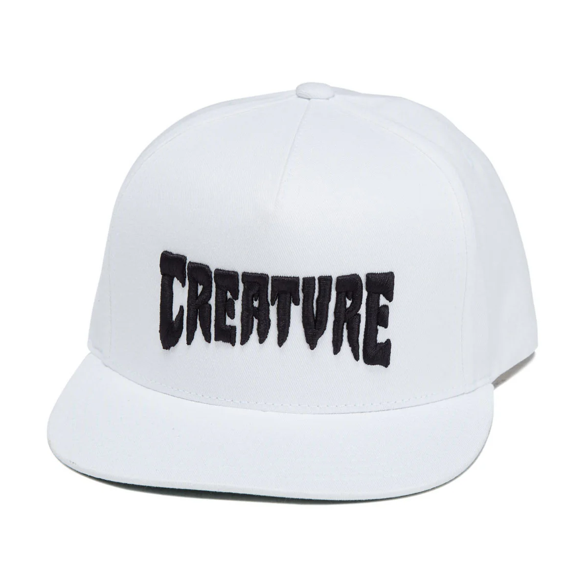 Creature Mono Logo Snapback Hat - White