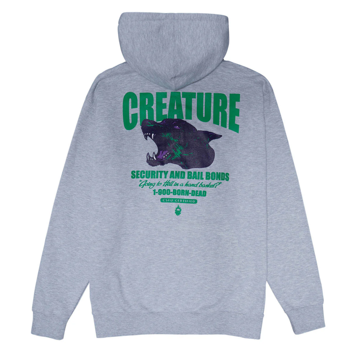 Creature Security Service Zip Hoodie - Grey Heather - Image 2