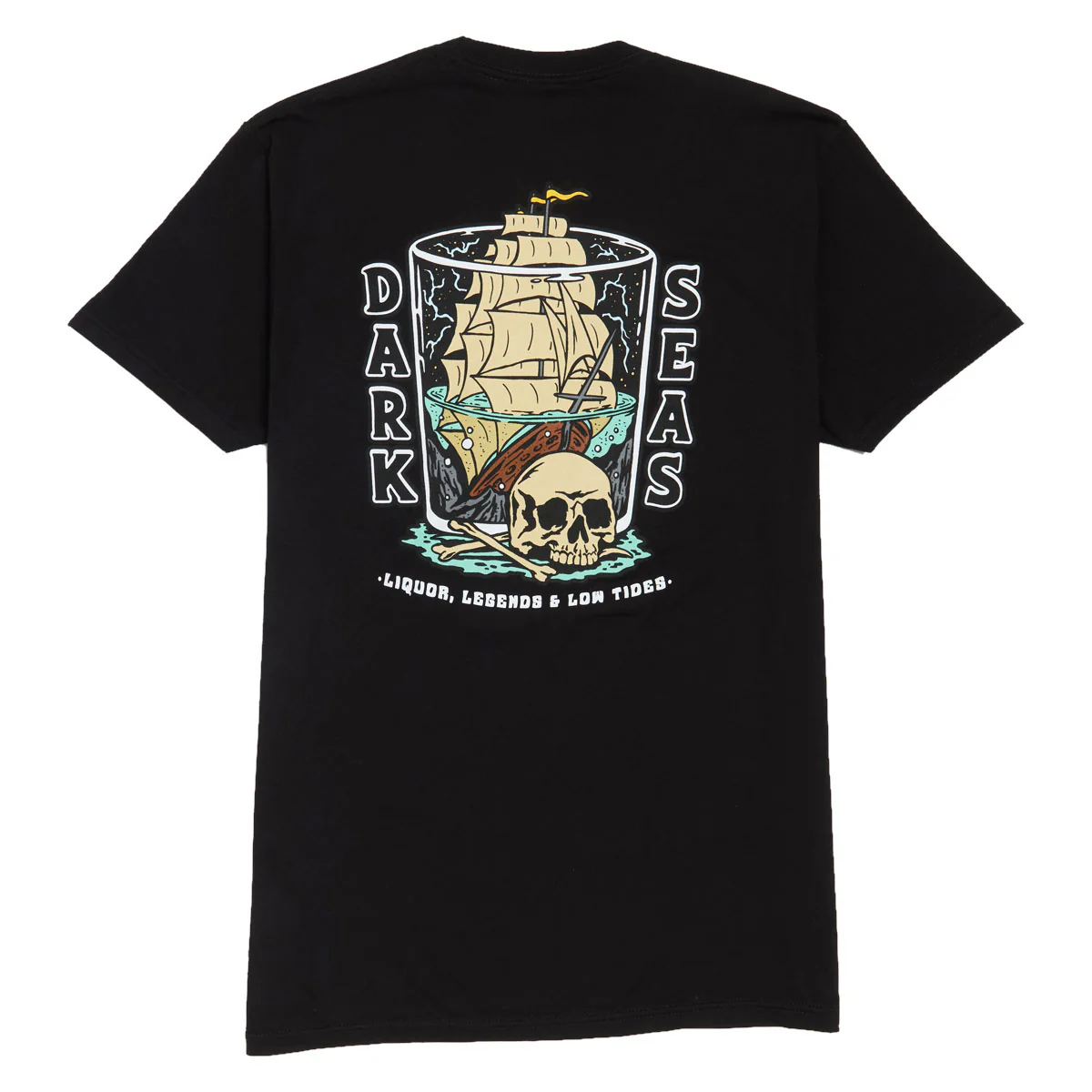 Dark Seas Liquor & Legends T-Shirt - Black