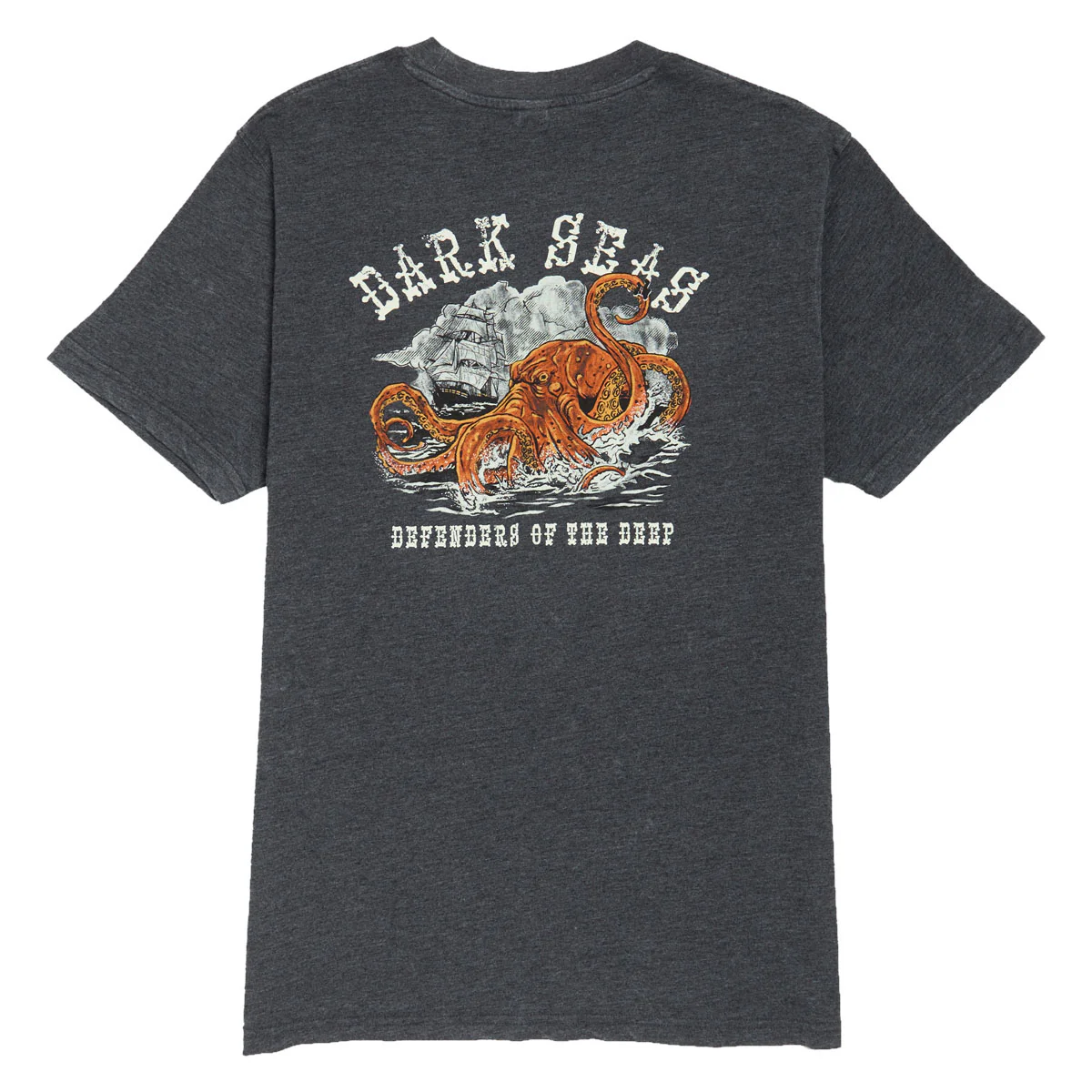 Dark Seas Perilous Mineral Pocket T-Shirt - Heather Charcoal