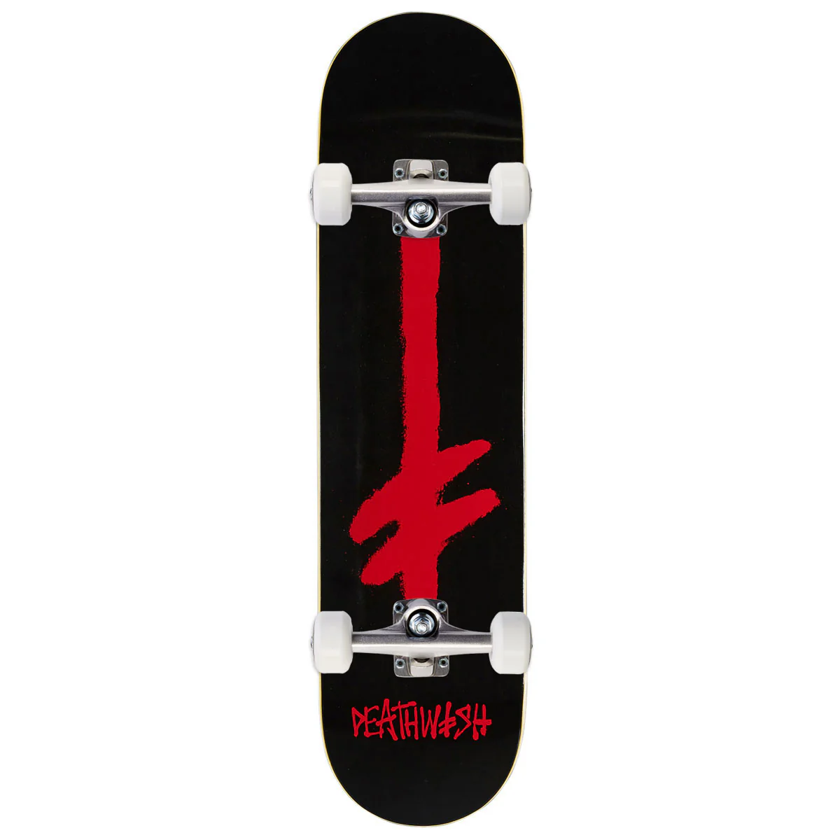 Deathwish Gang Spray Skateboard Complete - Black/Red - 7.75"