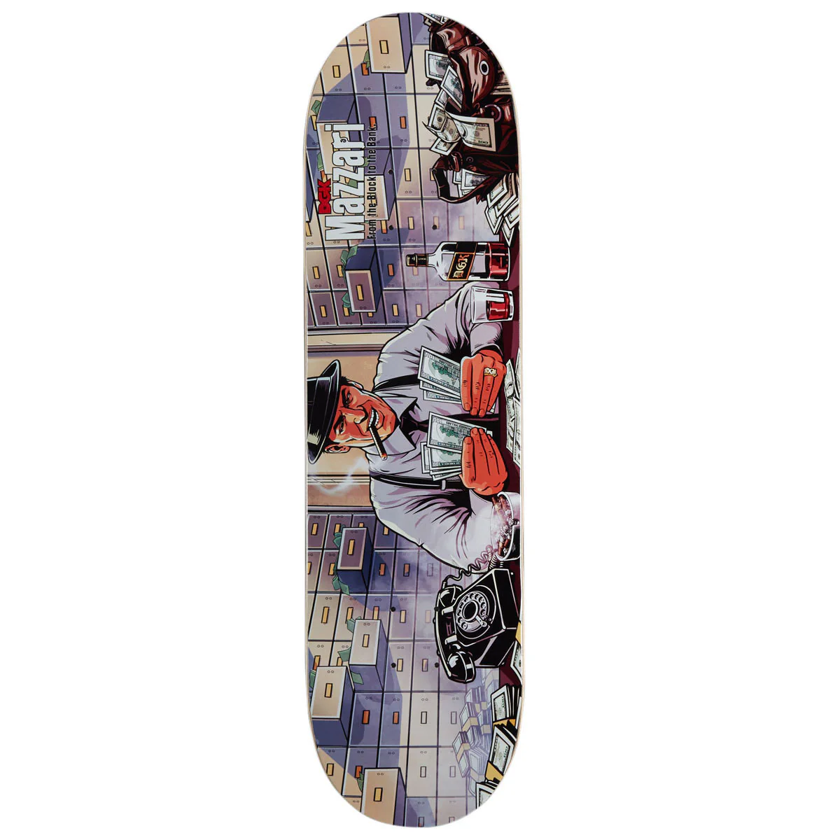 DGK Block To The Bank Mazzari Twin Tail Skateboard Deck - 8.25"
