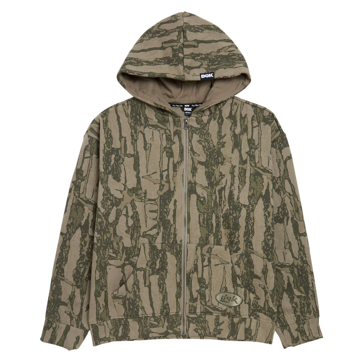 DGK Cortex Zip Up Hoodie - Bark Camo