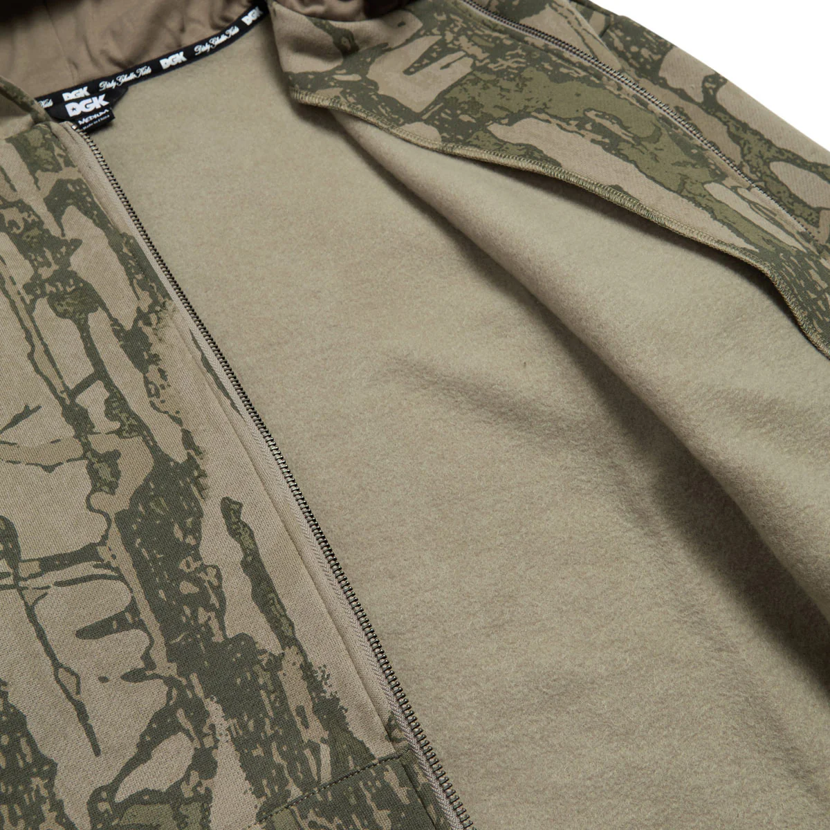 DGK Cortex Zip Up Hoodie - Bark Camo - Image 3