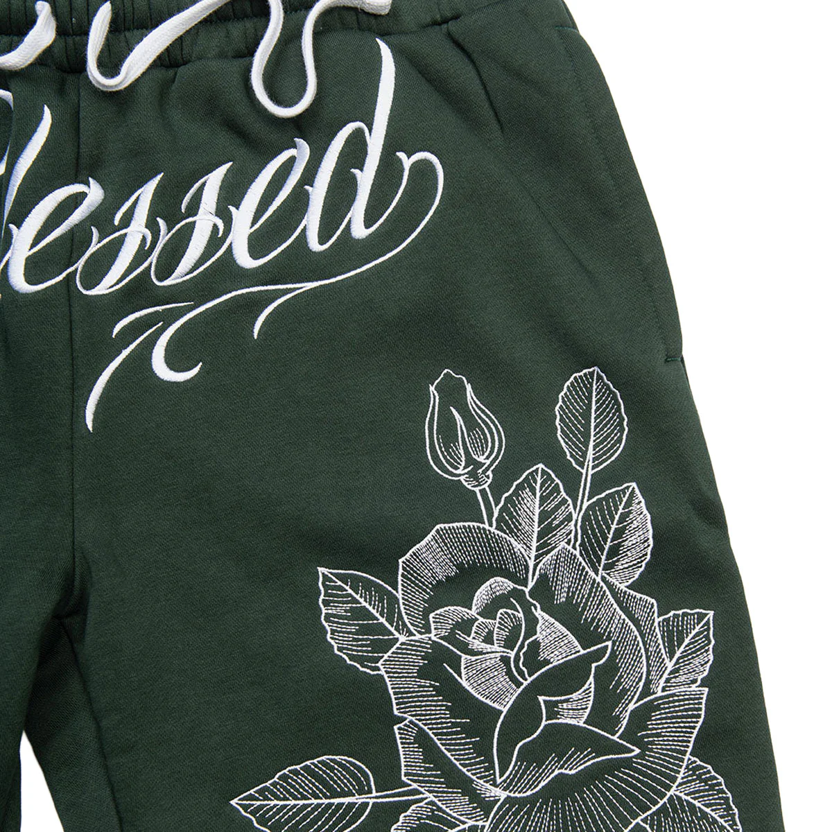 DGK Saints Fleece Shorts - Forest Green - Image 3