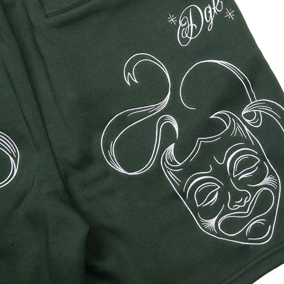 DGK Saints Fleece Shorts - Forest Green - Image 4