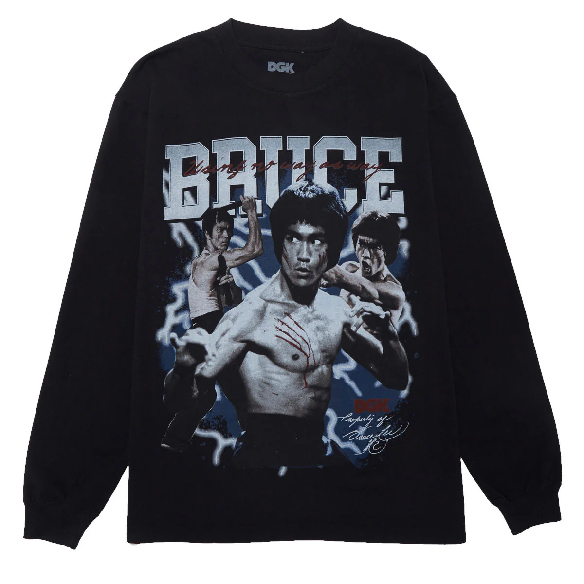 DGK x Bruce Lee Immortality Long Sleeve T-Shirt - Black