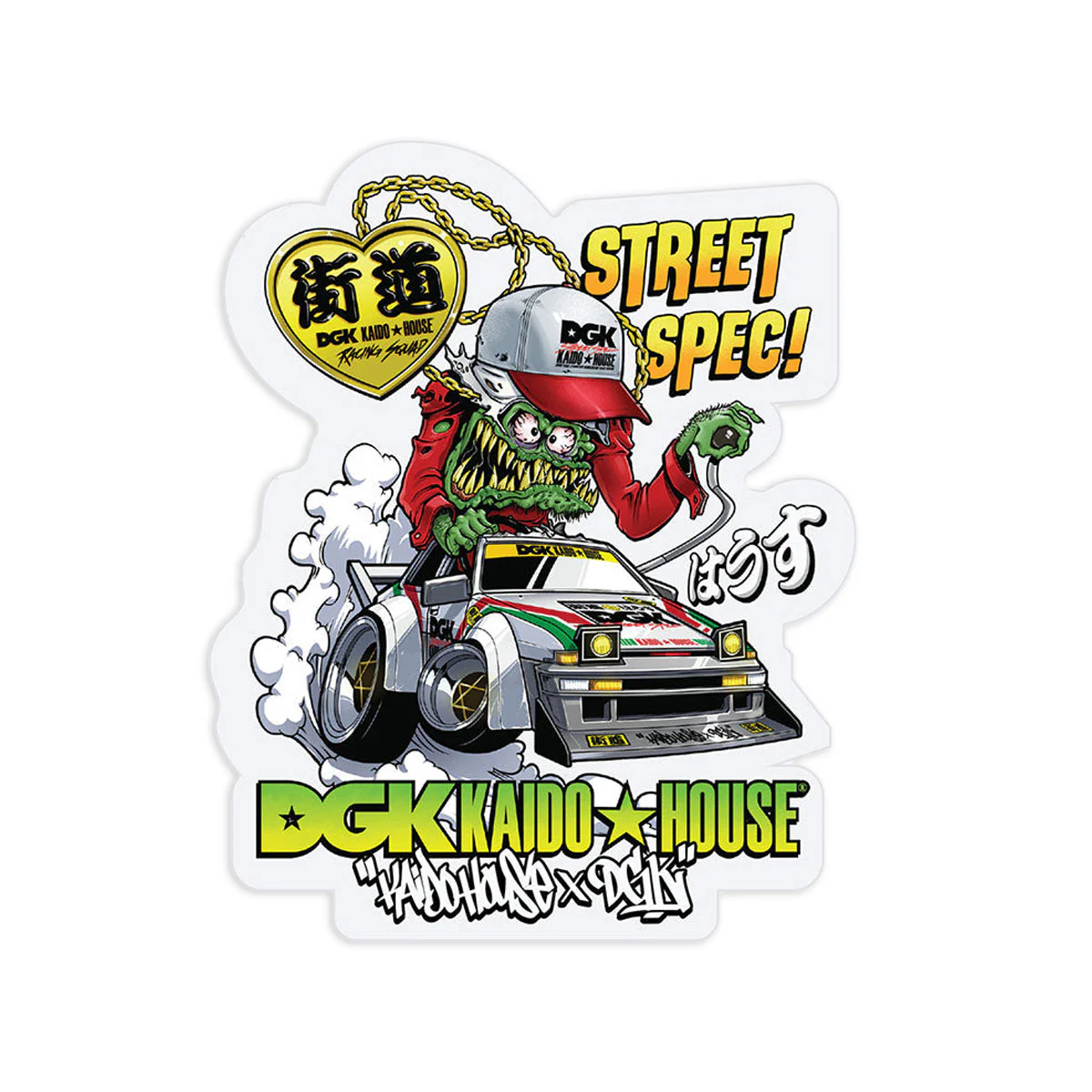DGK x Kaido House Wide Open Sticker - Multi