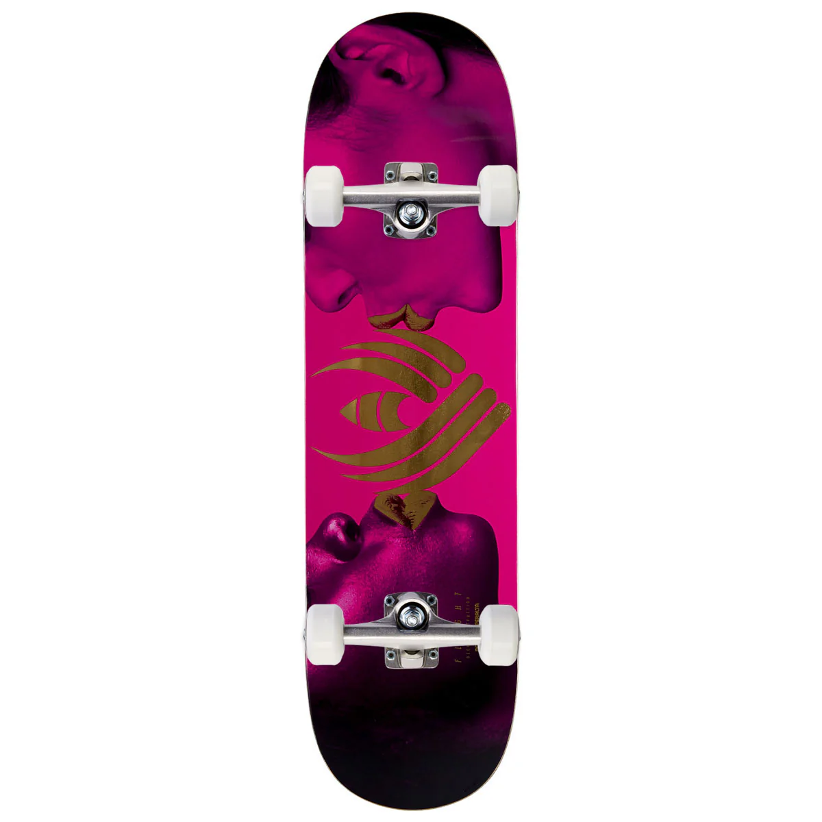 Flight Kiss Skateboard Complete - Pink/Gold Foil - 8.25"