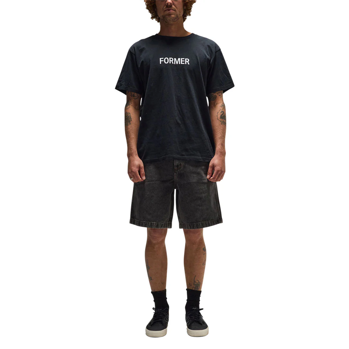 Former DxD Reynolds 21 Denim Walk Shorts - Washed Black - Image 3