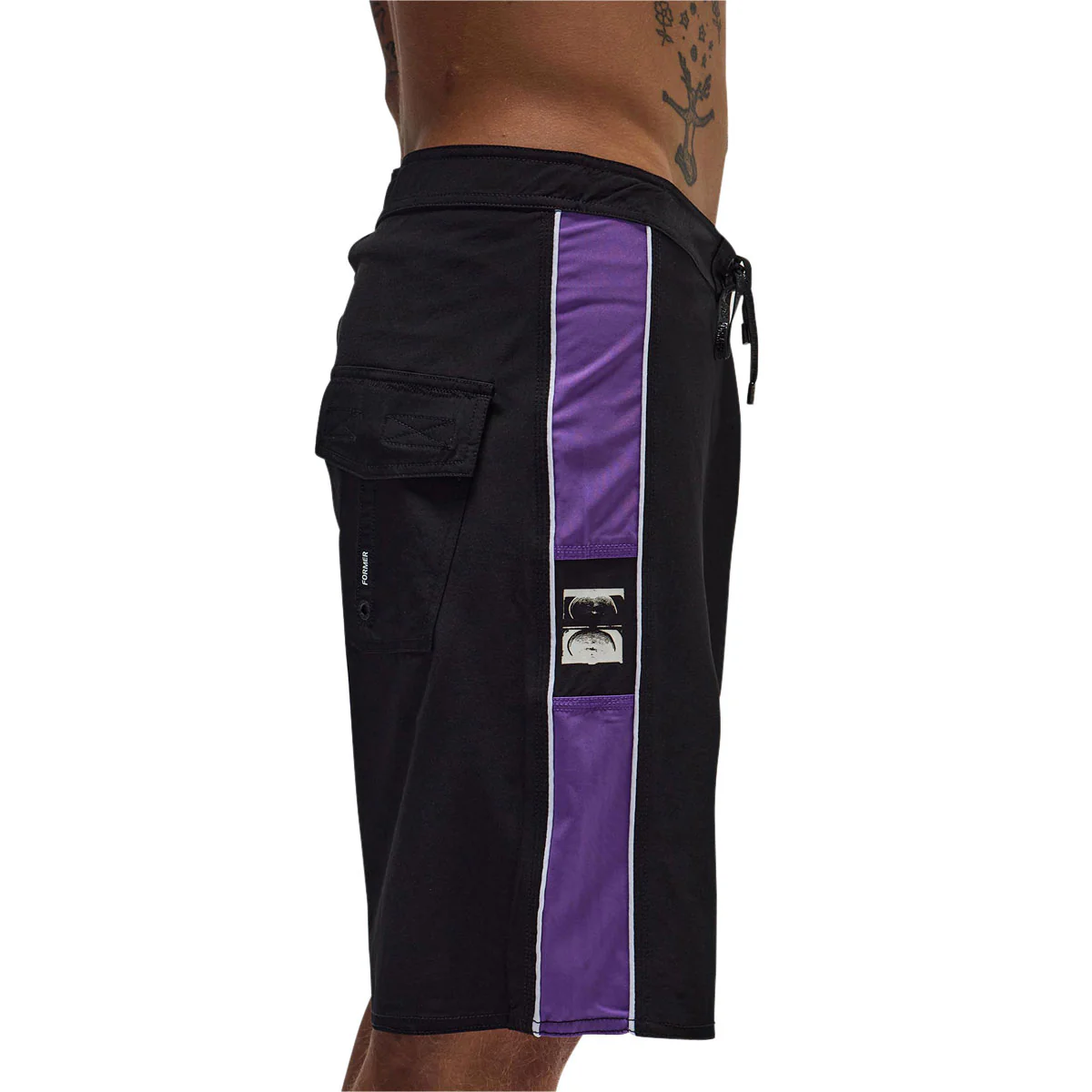 Former Team 20 Boardshorts - Black/Purple - Image 4