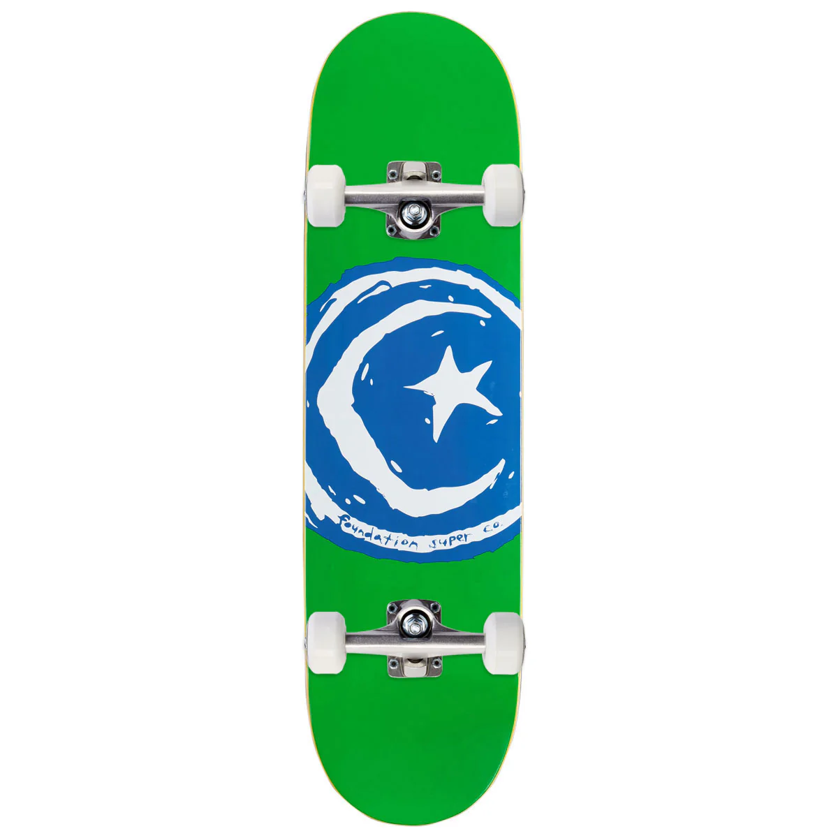 Foundation Star & Moon Skateboard Complete - Green - 8.50"
