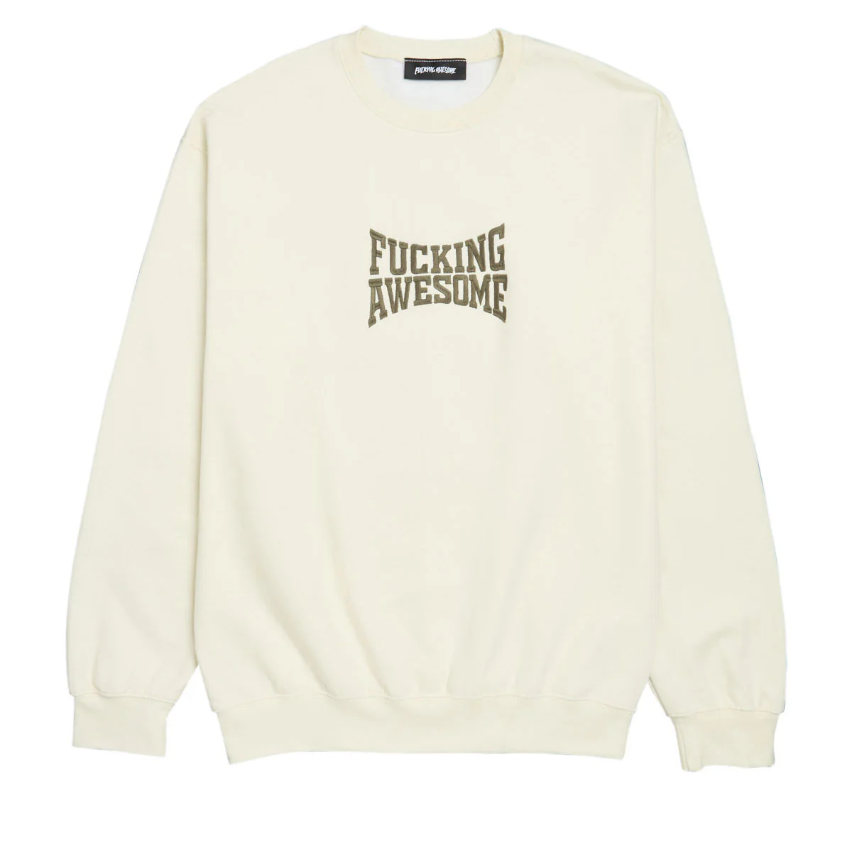 Fucking Awesome Knockout Tonal Embroidered Sweatshirt - Natural