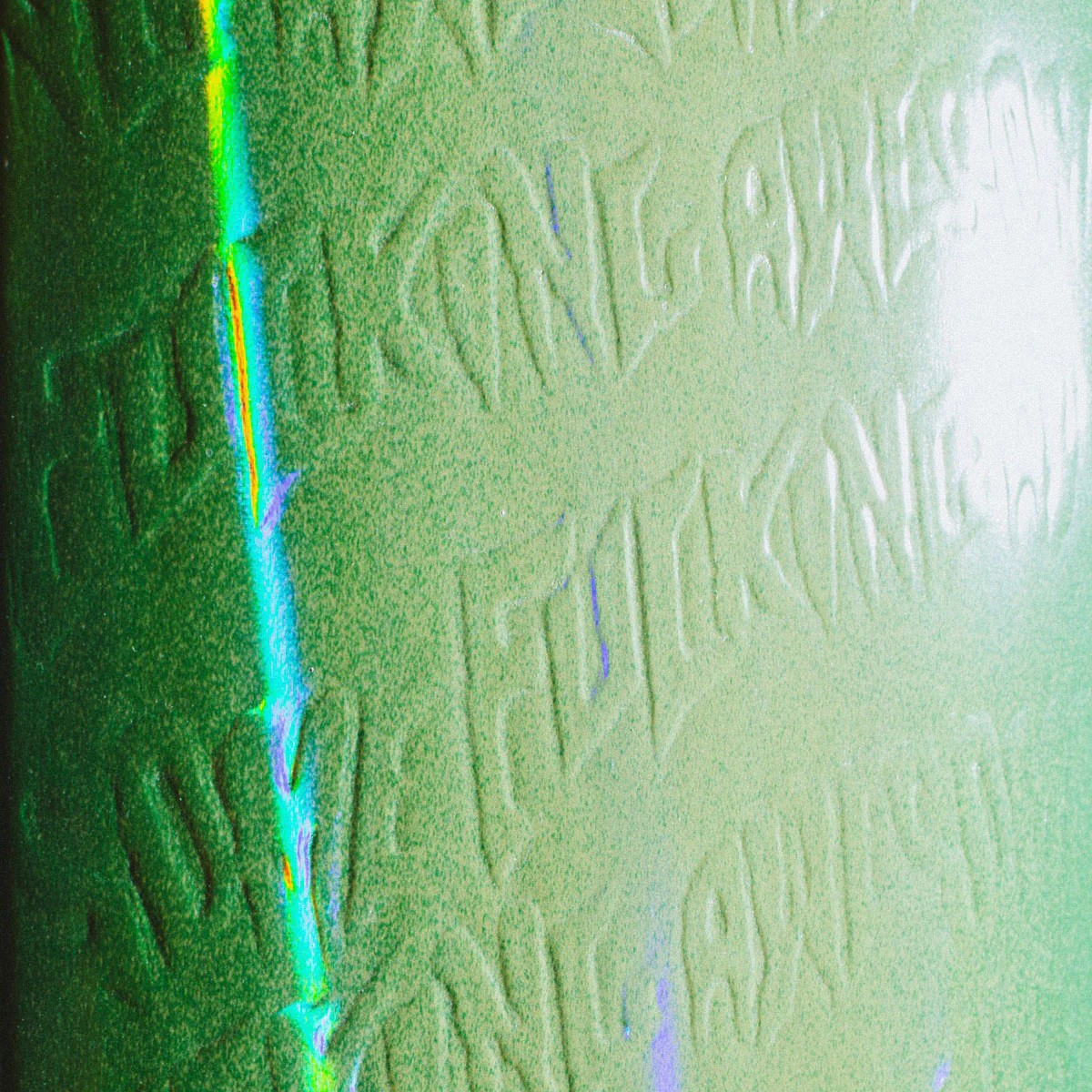 Fucking Awesome Stamp Embossed Shape 1 Skateboard Complete - Neon Green - 8.44" - Image 3