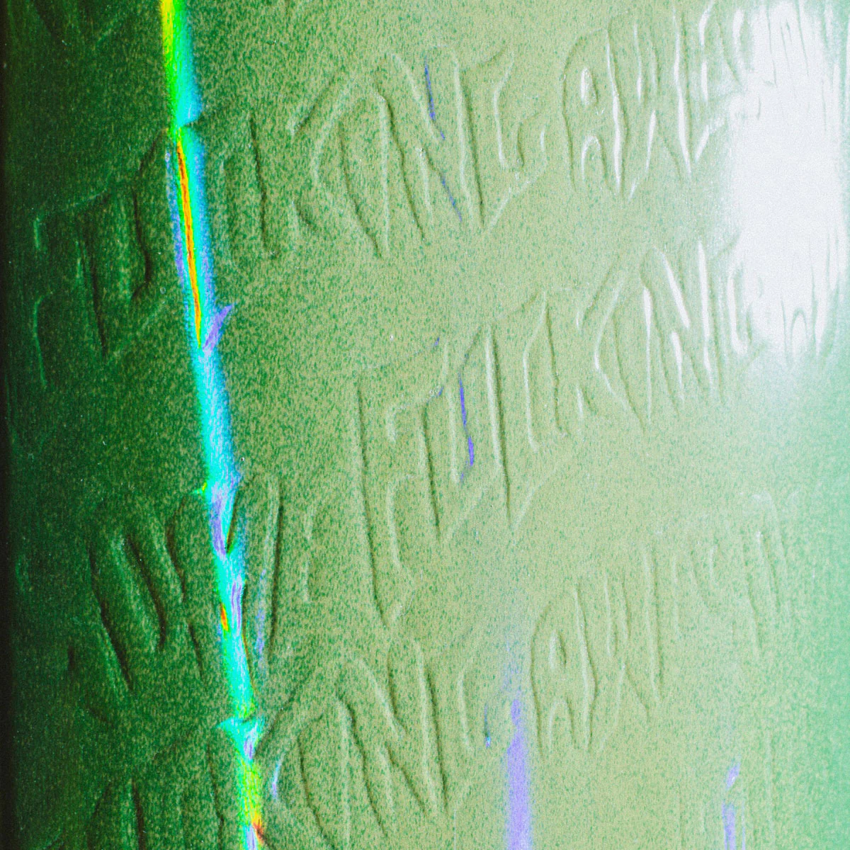 Fucking Awesome Stamp Embossed Shape 1 Skateboard Deck - Neon Green - 8.38" - Image 3