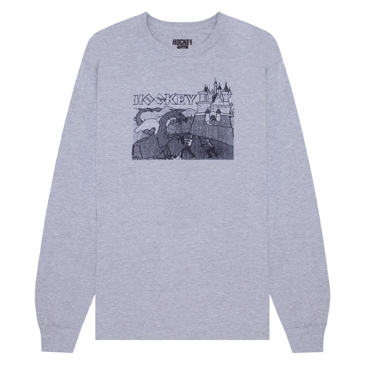 Hockey Dragon Slayer Long Sleeve T-Shirt - Heather Grey