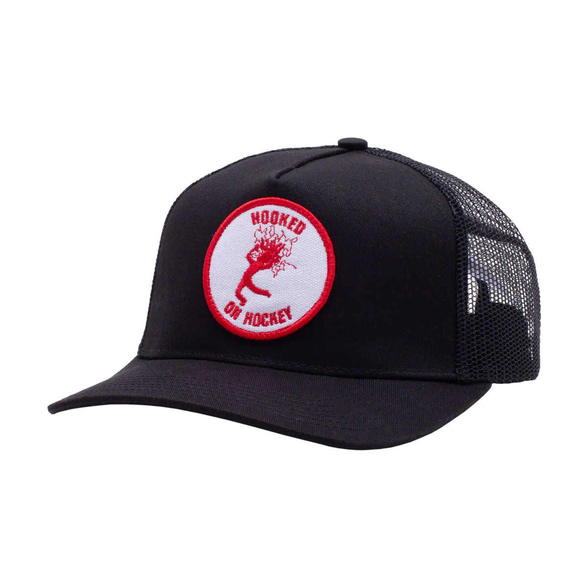 Hockey Hooked On Hockey Hat - Black
