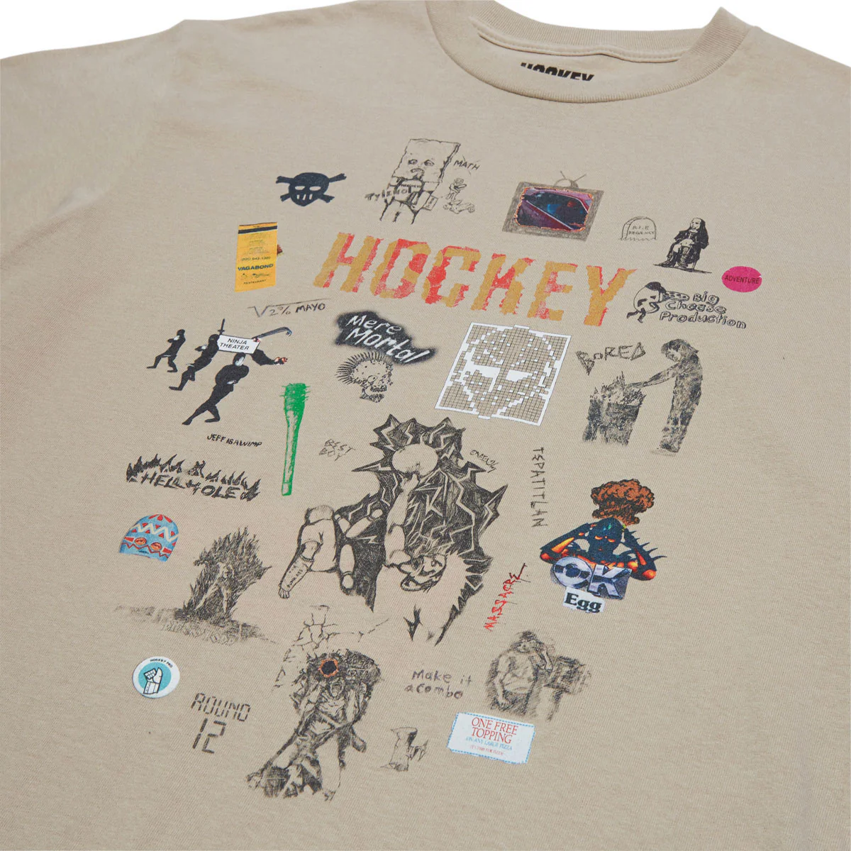 Hockey Paper Cover T-Shirt - Sand - Image 2