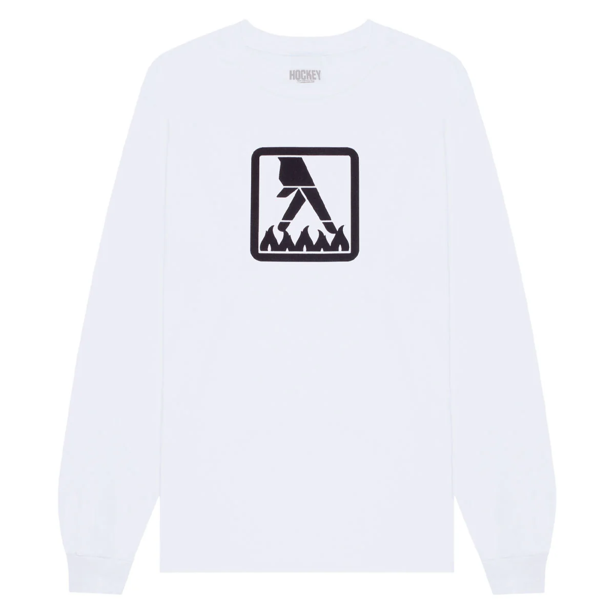 Hockey Serious Warning Long Sleeve T-Shirt - White