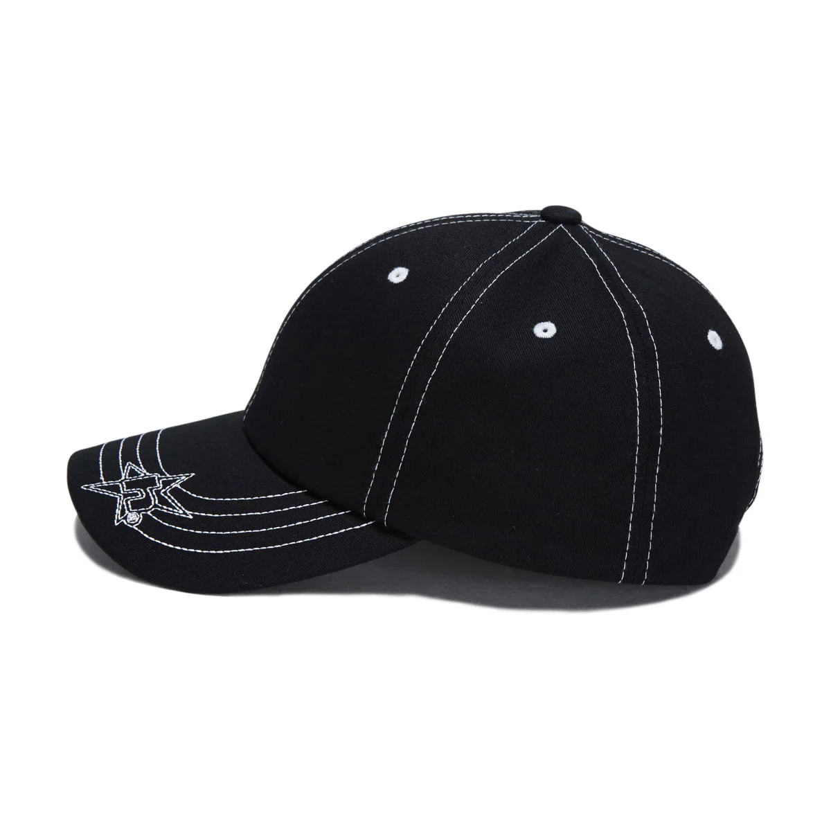 HUF Contrast H Star Snapback Hat - Black - Image 4