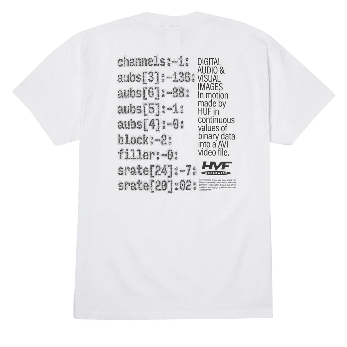 HUF H Cam T-Shirt - White - Image 2