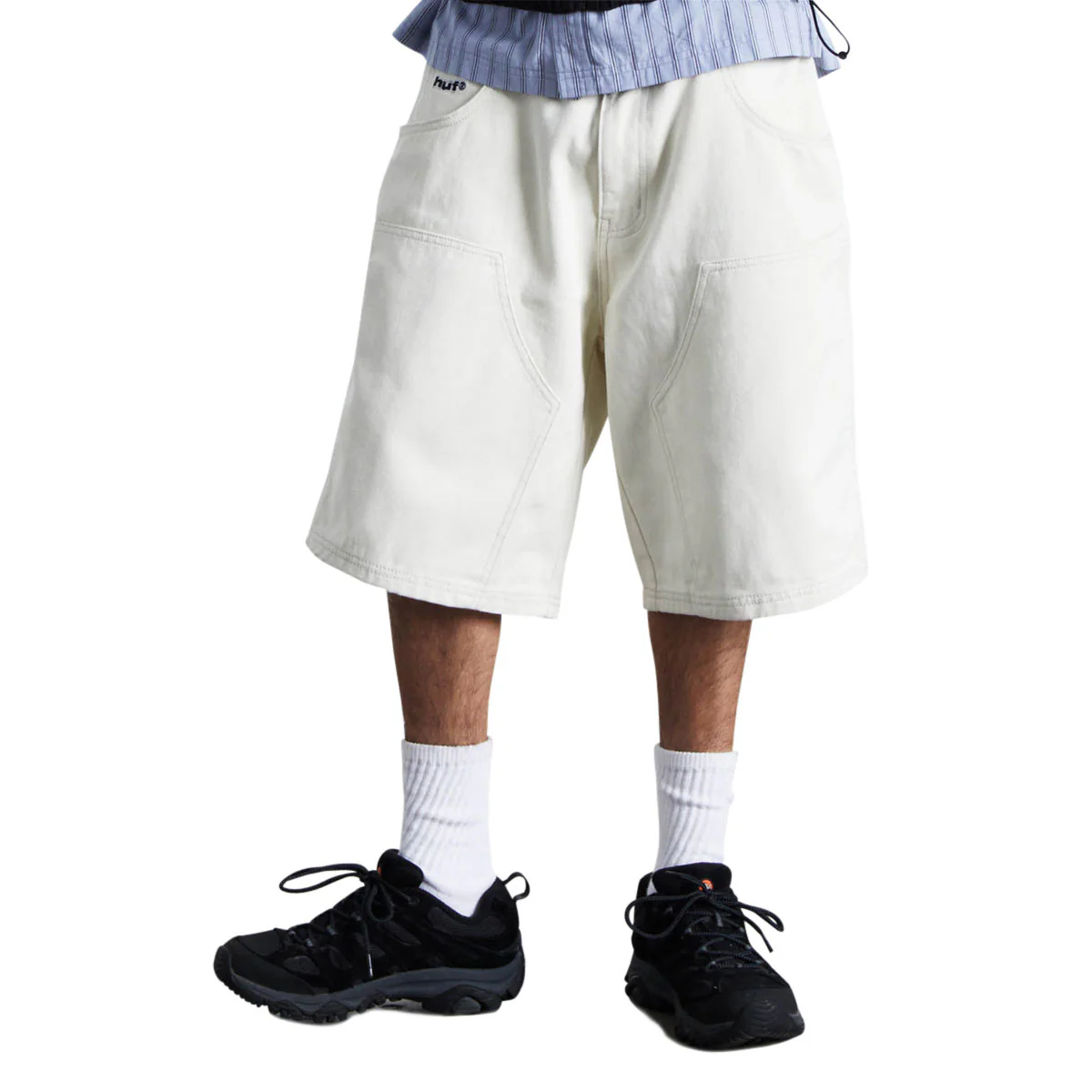 HUF Kinda Loose Double Knee Shorts - Natural - Image 3