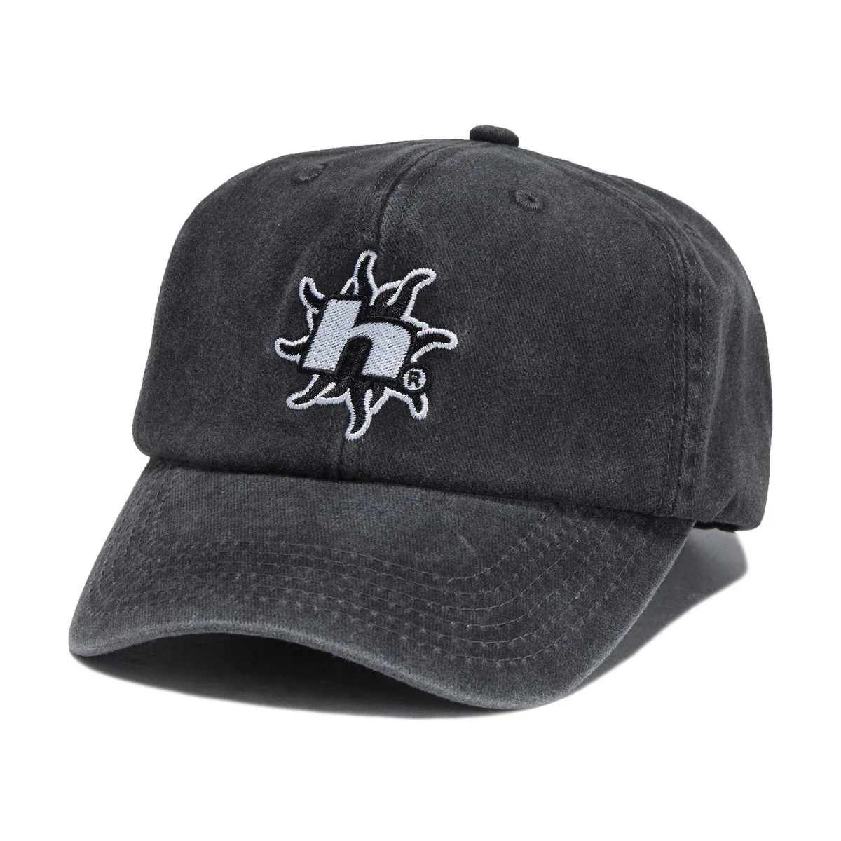 HUF Sol Denim 6 Panel CV Washed Hat - Washed Black