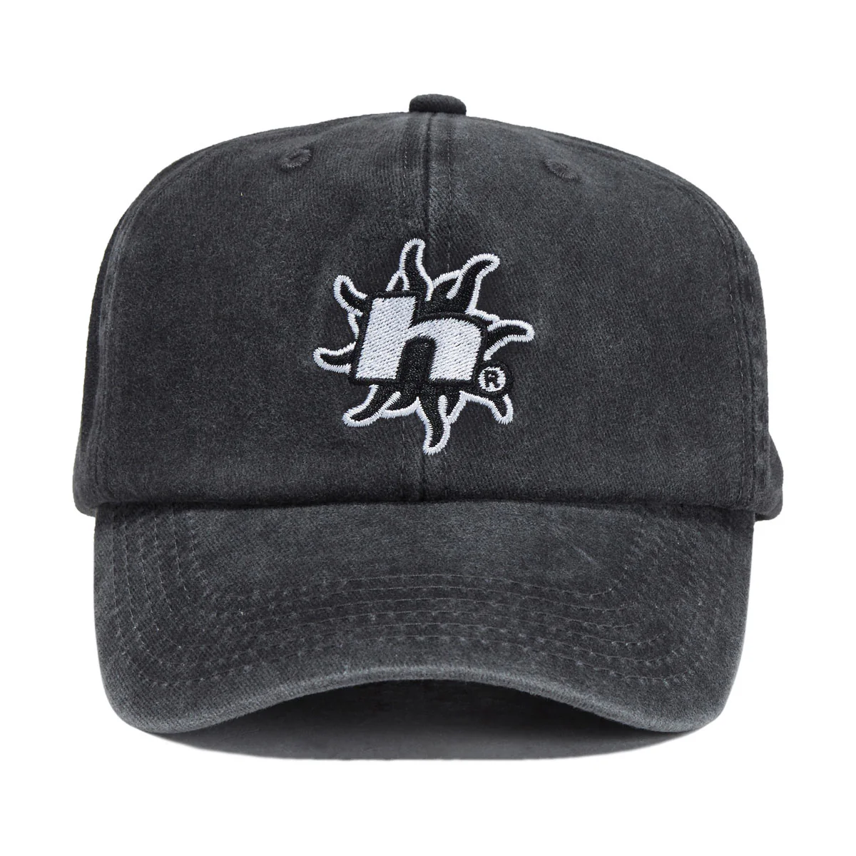 HUF Sol Denim 6 Panel CV Washed Hat - Washed Black - Image 5