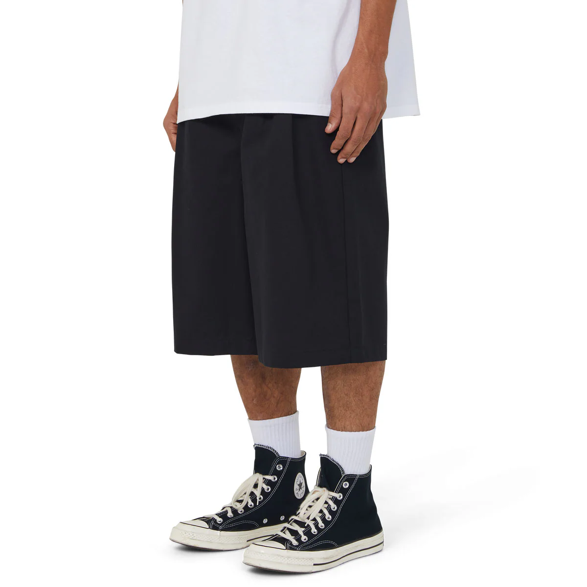 HUF Sorta Long Chino Shorts - Black - Image 6
