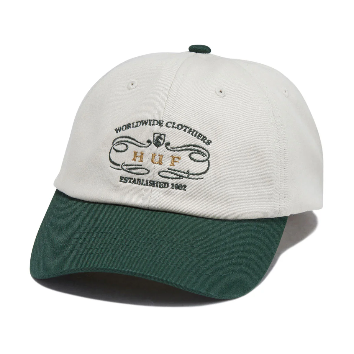 HUF Worldwide Clothiers 6 Panel Cv Hat - Forest Green