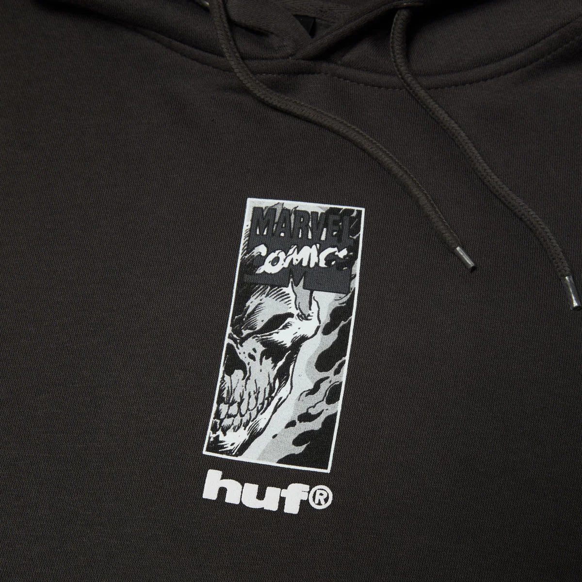 HUF x Marvel Ghost Rider Hoodie - Washed Black - Image 4