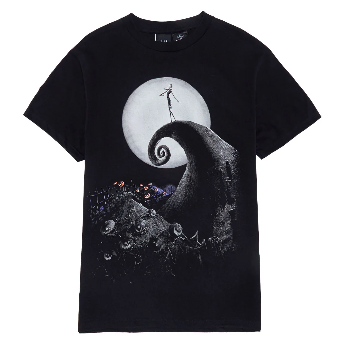 HUF x Nightmare Before Christmas Spiral Hill T-Shirt - Black