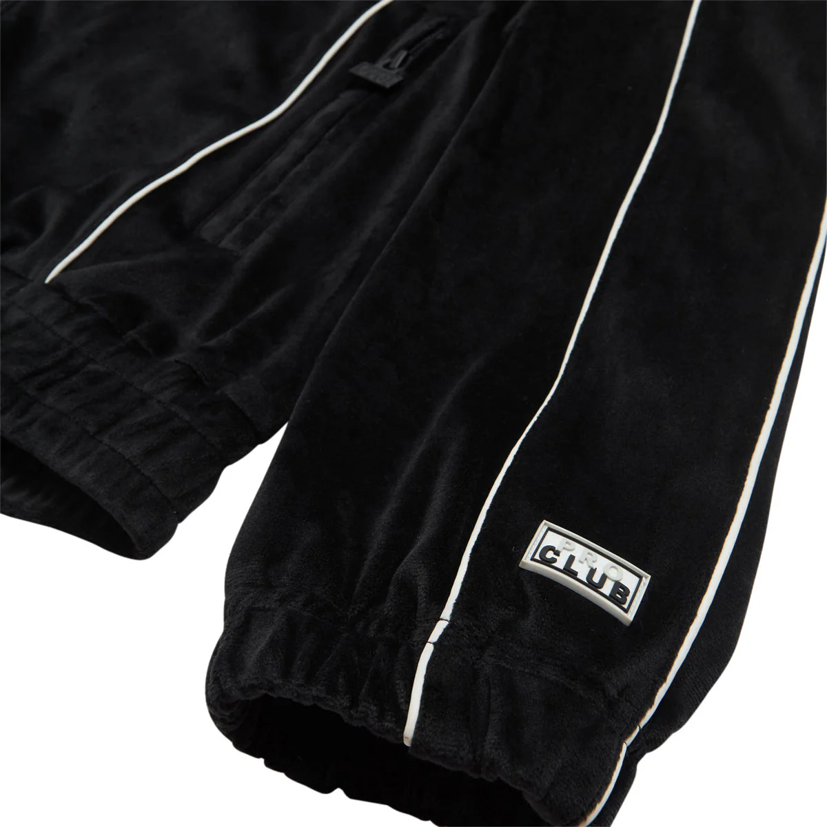 HUF x Pro Club Velour Track Jacket - Black - Image 5
