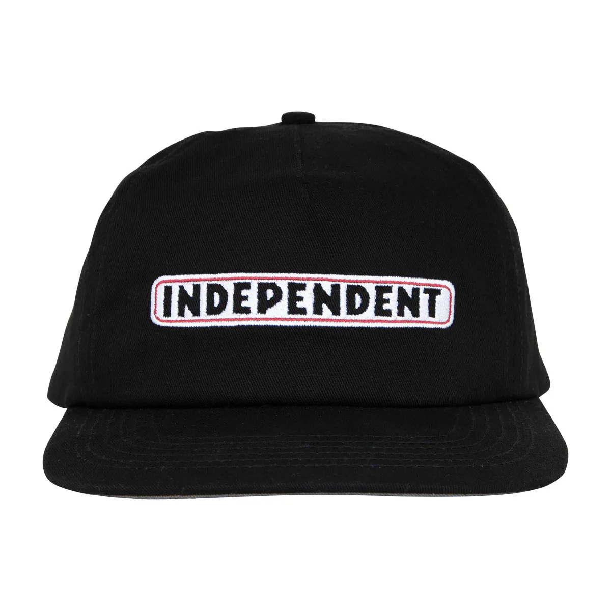 Independent Bar Logo Snapback Hat - Black - Image 3