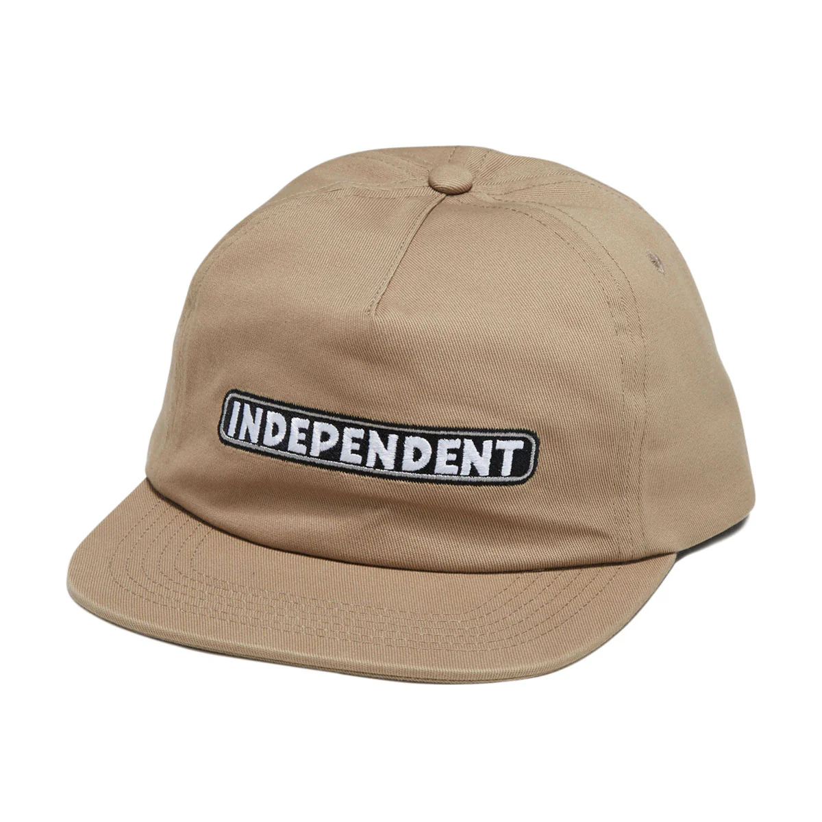 Independent Bar Logo Snapback Hat - Khaki