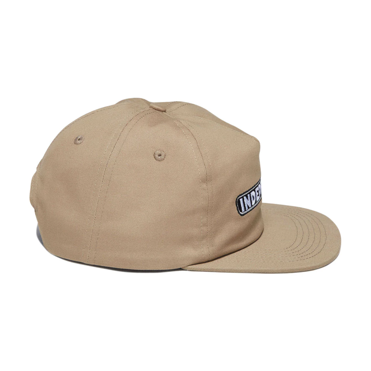 Independent Bar Logo Snapback Hat - Khaki - Image 4