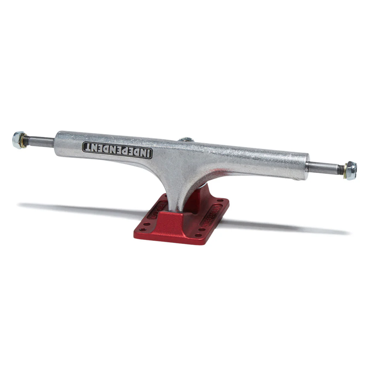 Independent Stage 4 Hollow Bar Logo Skateboard Trucks - Silver/Ano Red - 215mm