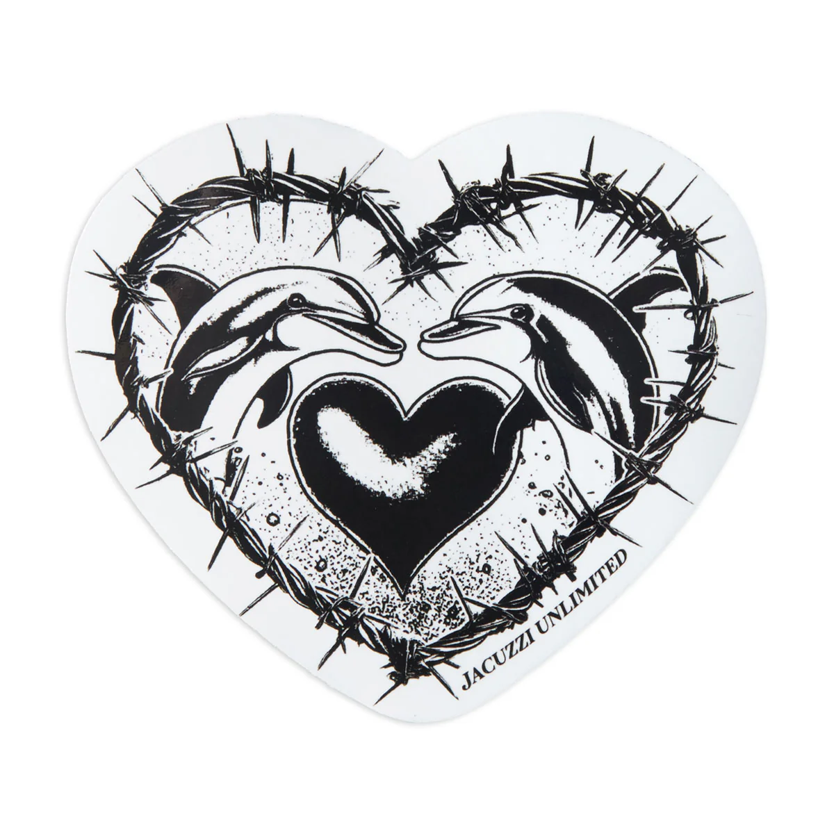 Jacuzzi Unlimited Dolphin Logo Sticker - Black