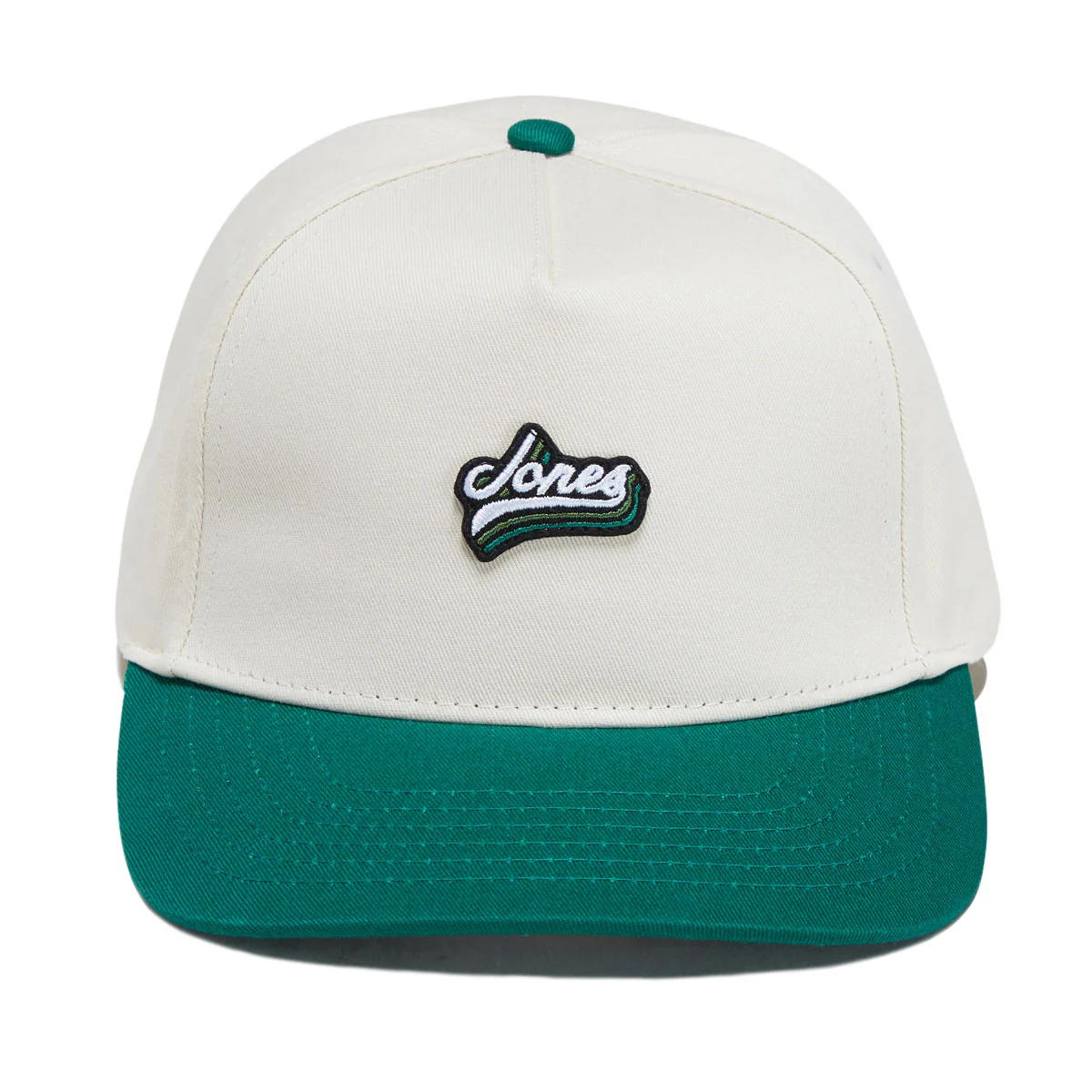 Jones Legacy Script Snapback Hat - Natural/Green - Image 2