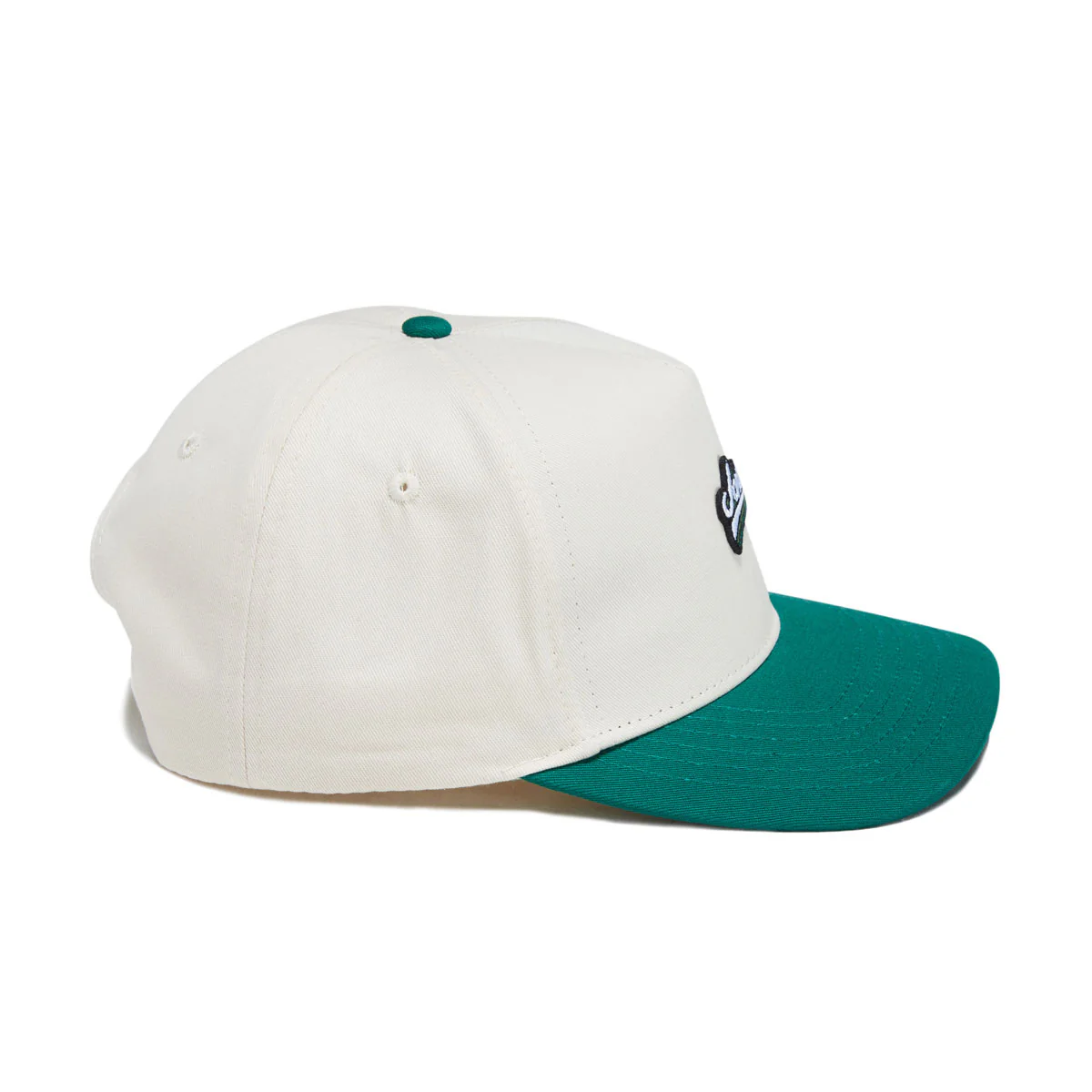 Jones Legacy Script Snapback Hat - Natural/Green - Image 3