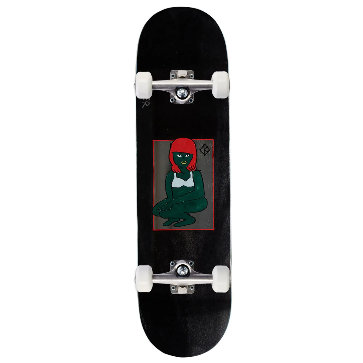 Krooked Cromer The Green Lady DBX Skateboard Complete - Grey - 8.25"