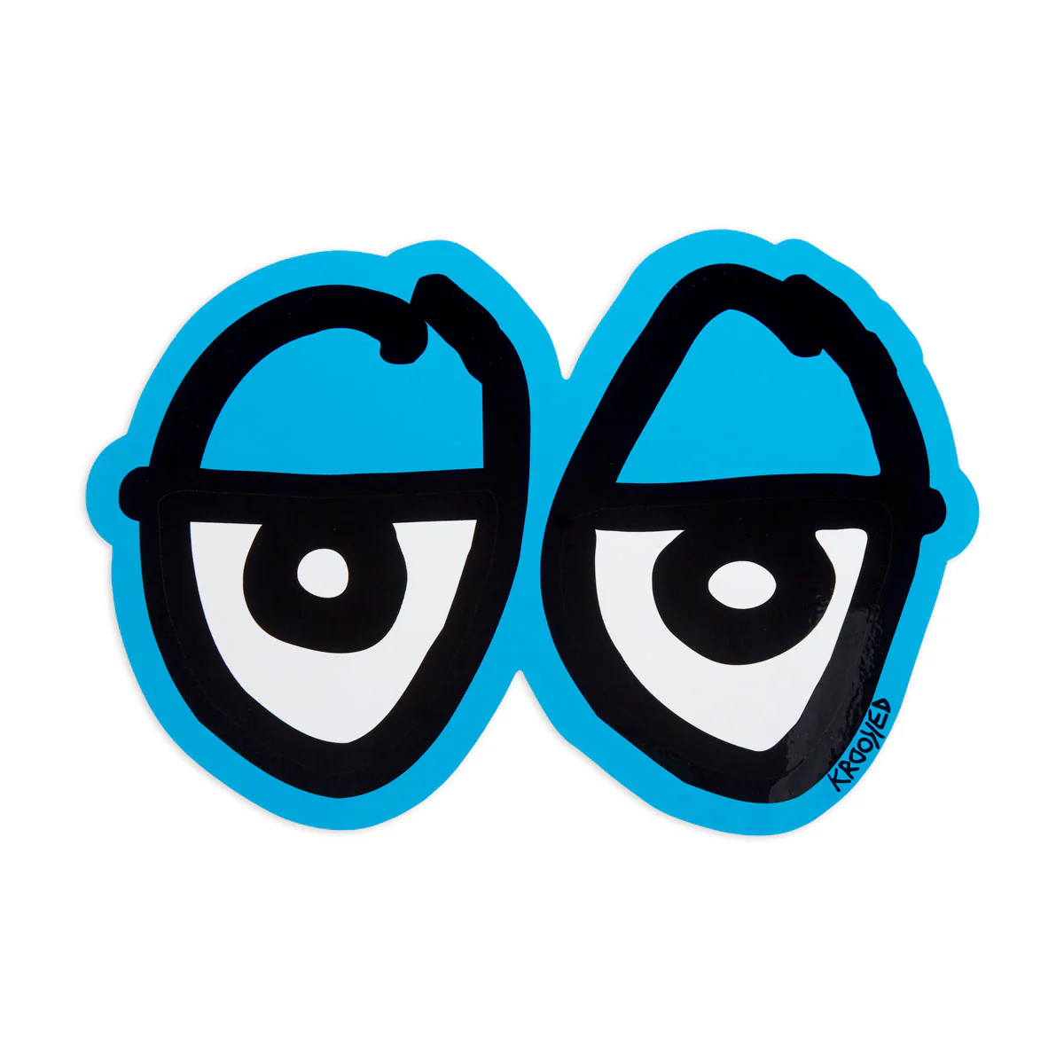 Krooked Eyes Di-Cut LG Sticker - Blue