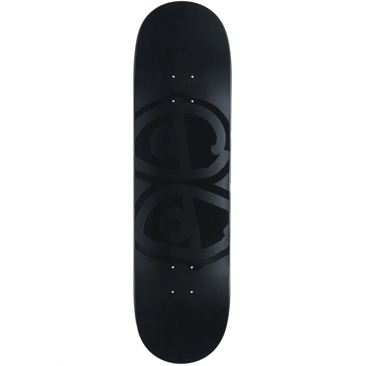 Krooked Eyes Skateboard Deck - Black - 8.50"