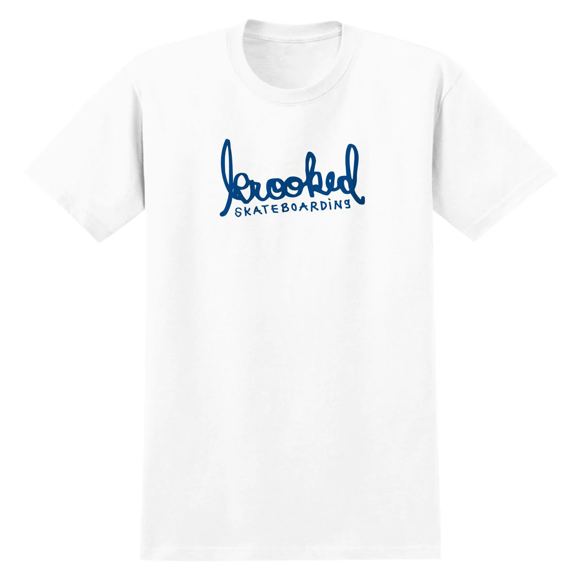 Krooked Skript T-Shirt - White/Blue