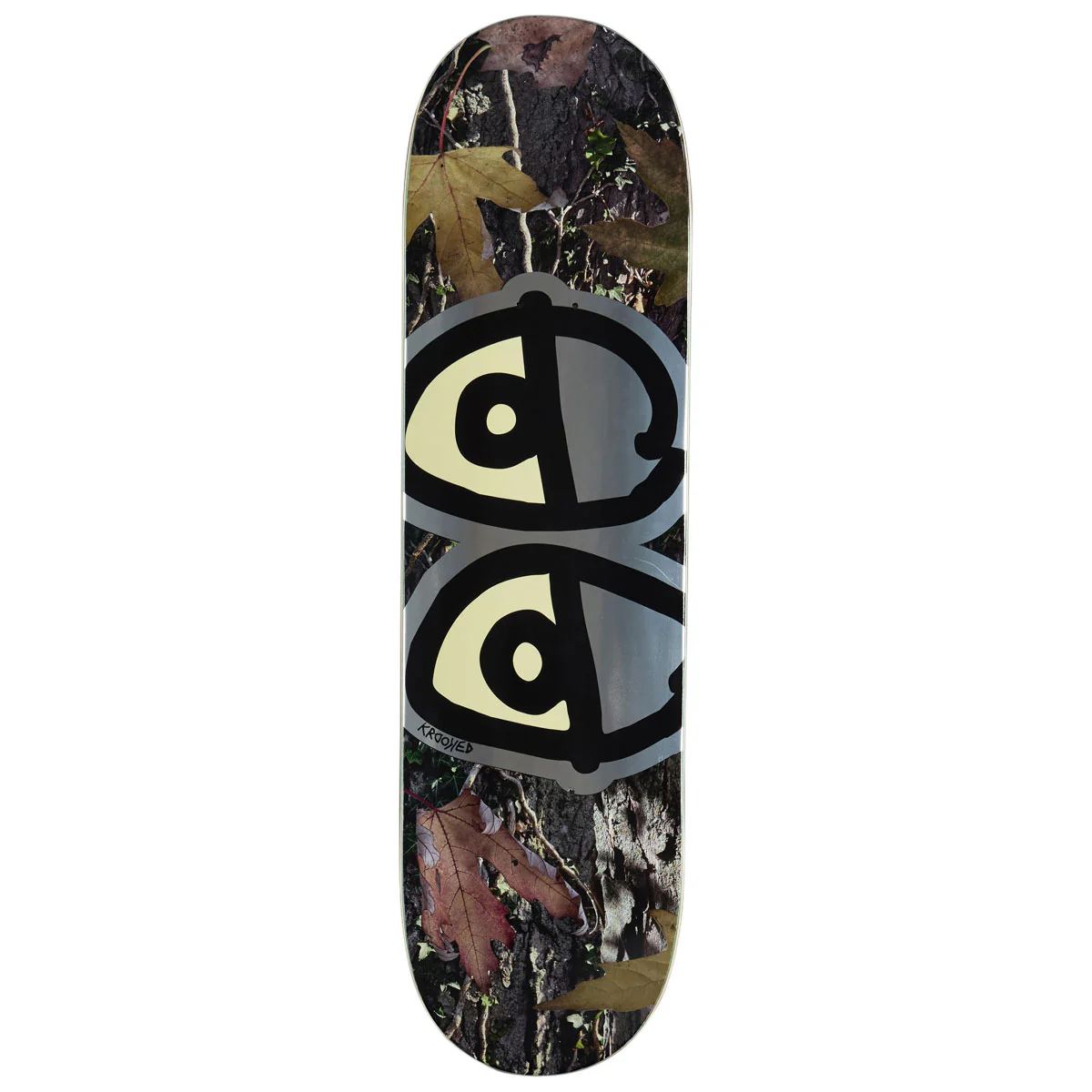 Krooked Team Eyes Skateboard Deck - Silver Foil - 8.50"