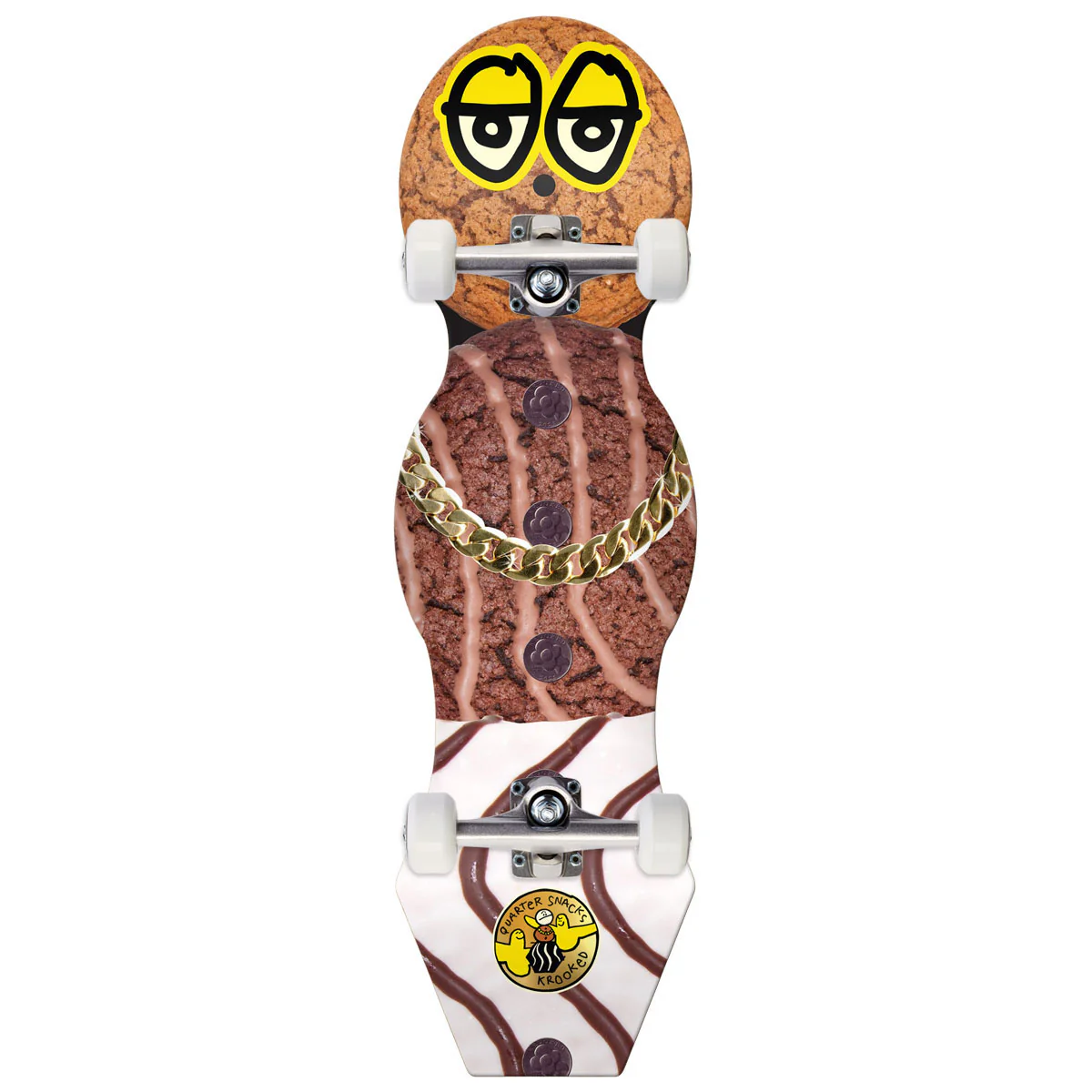 Krooked x Quartersnacks Snackman Cruiser Skateboard Complete - Multi - 9.00"