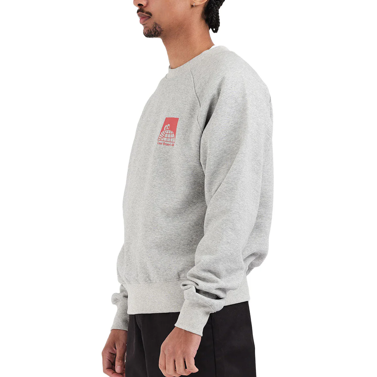 Last Resort AB Little AB Raglan Sweatshirt - Grey Melange - Image 3