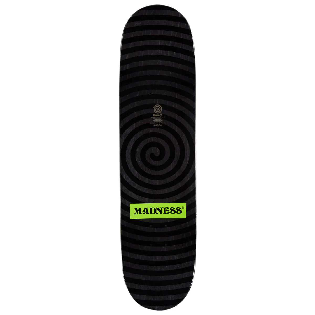 Madness Repeat Offender R7 Skateboard Deck - Safety Yellow/Holographic - 8.25" - Image 2